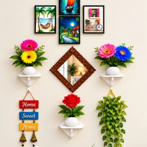 ওয়াল ফ্রেম, মিরর ও ফুলদানি কম্বো সেট